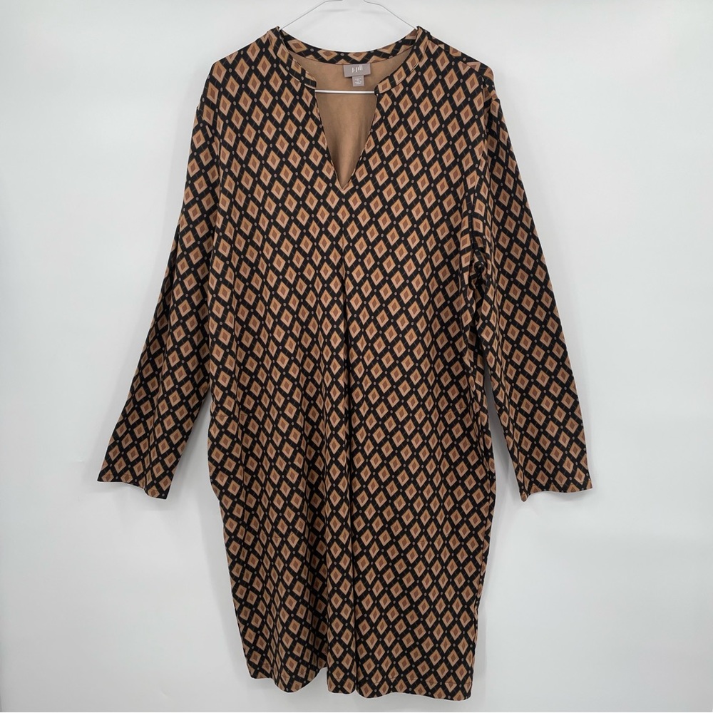 J Jill Diamond Print Knit Dress
